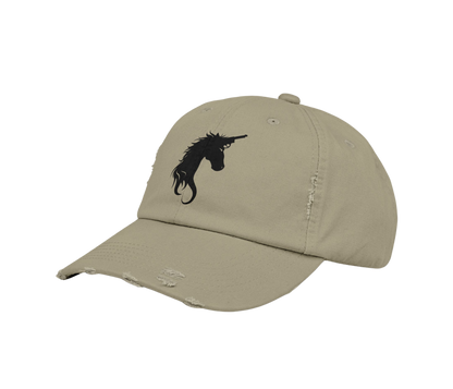 Distressed Logo Cap - Glitter Noir