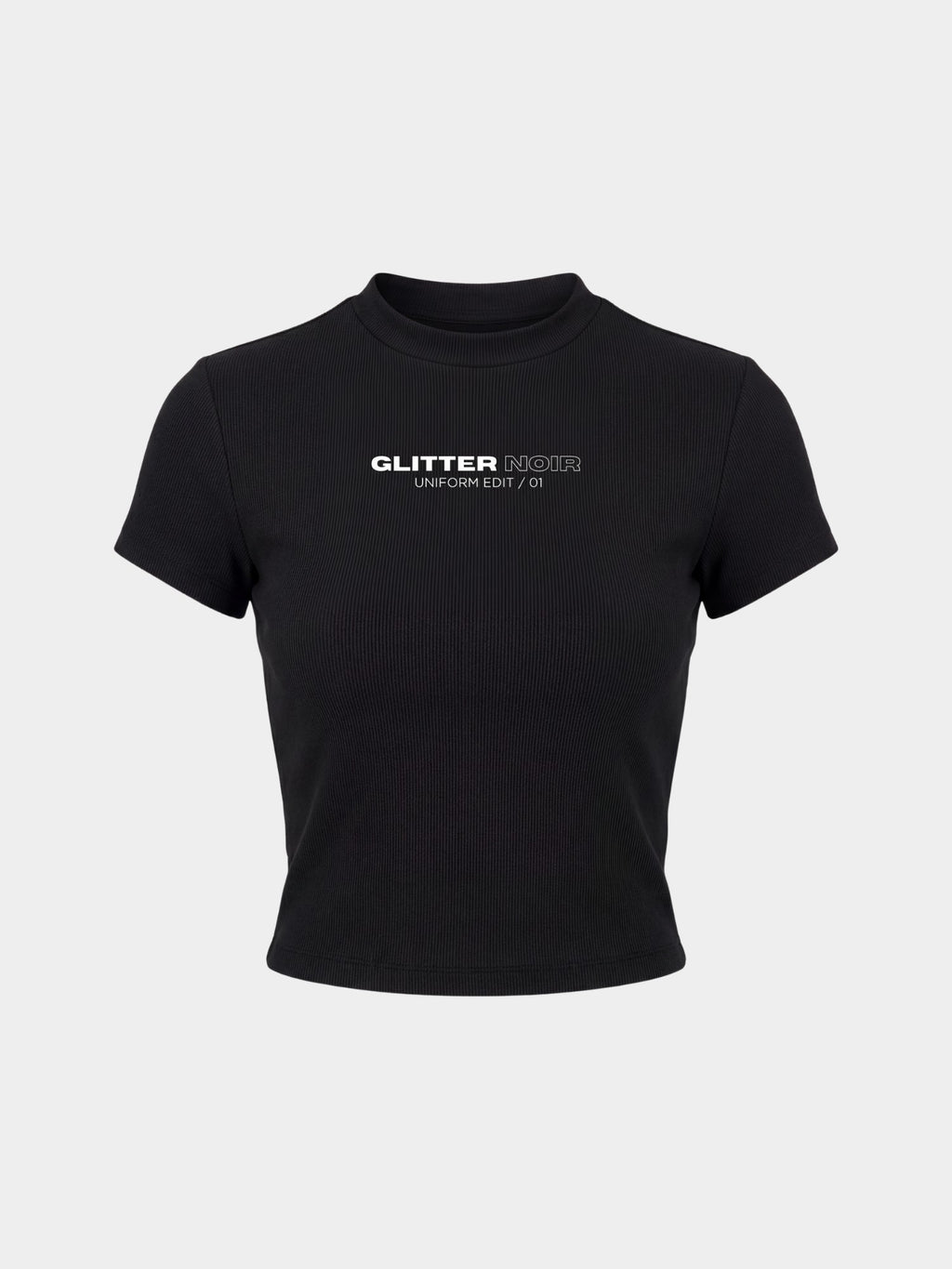 Uniform Edit Mock Tee - Glitter Noir