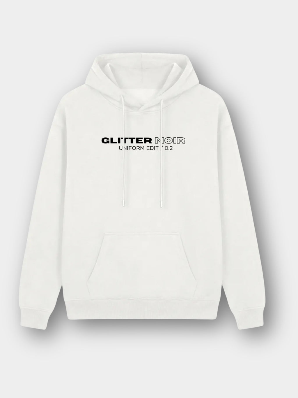 Uniform Edit hoodie / Bone - Glitter Noir
