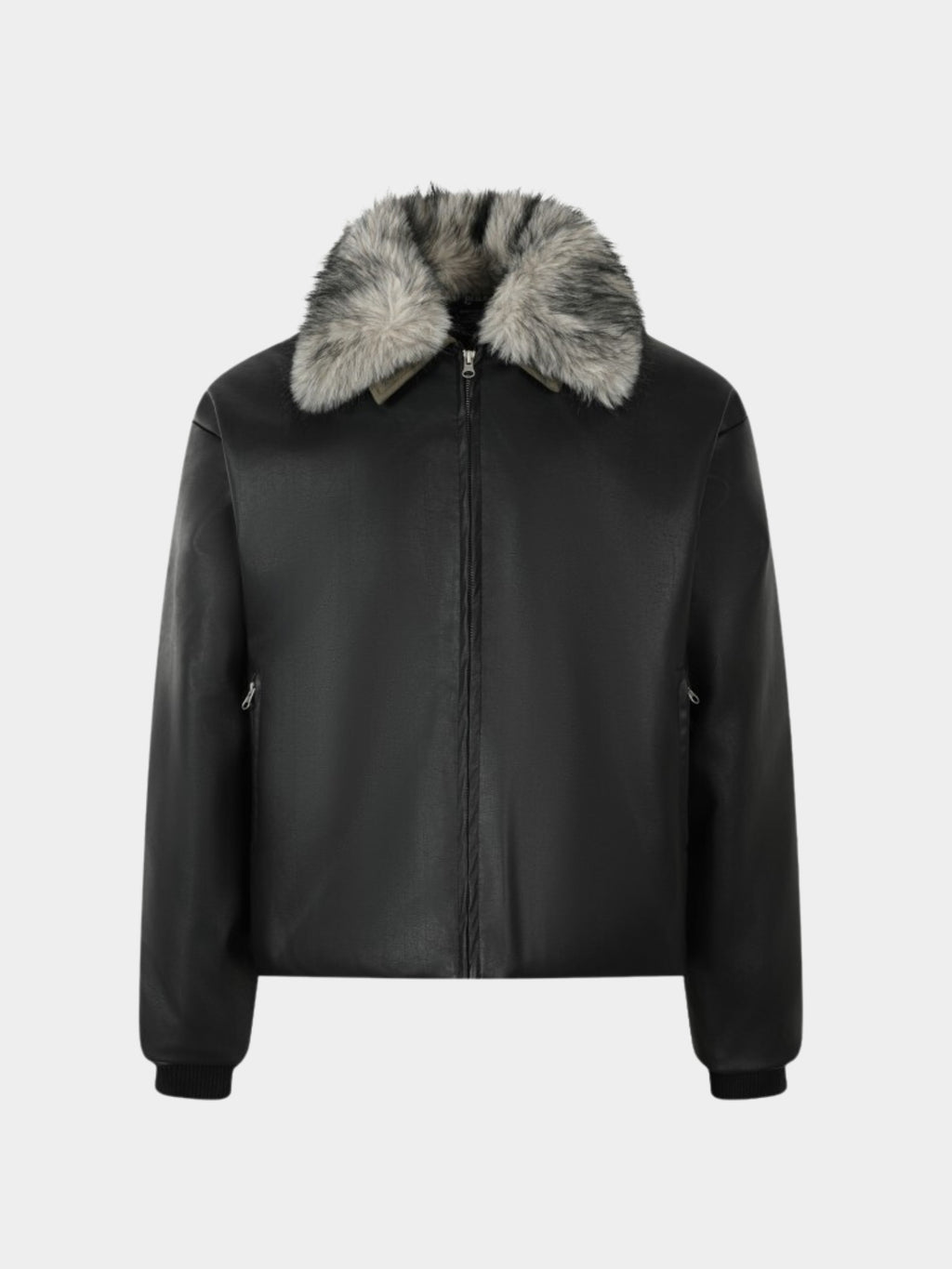Dual Collar Jacket - Glitter Noir