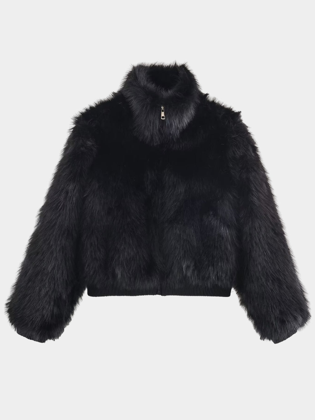 Onyx Cropped Faux Fur - Glitter Noir