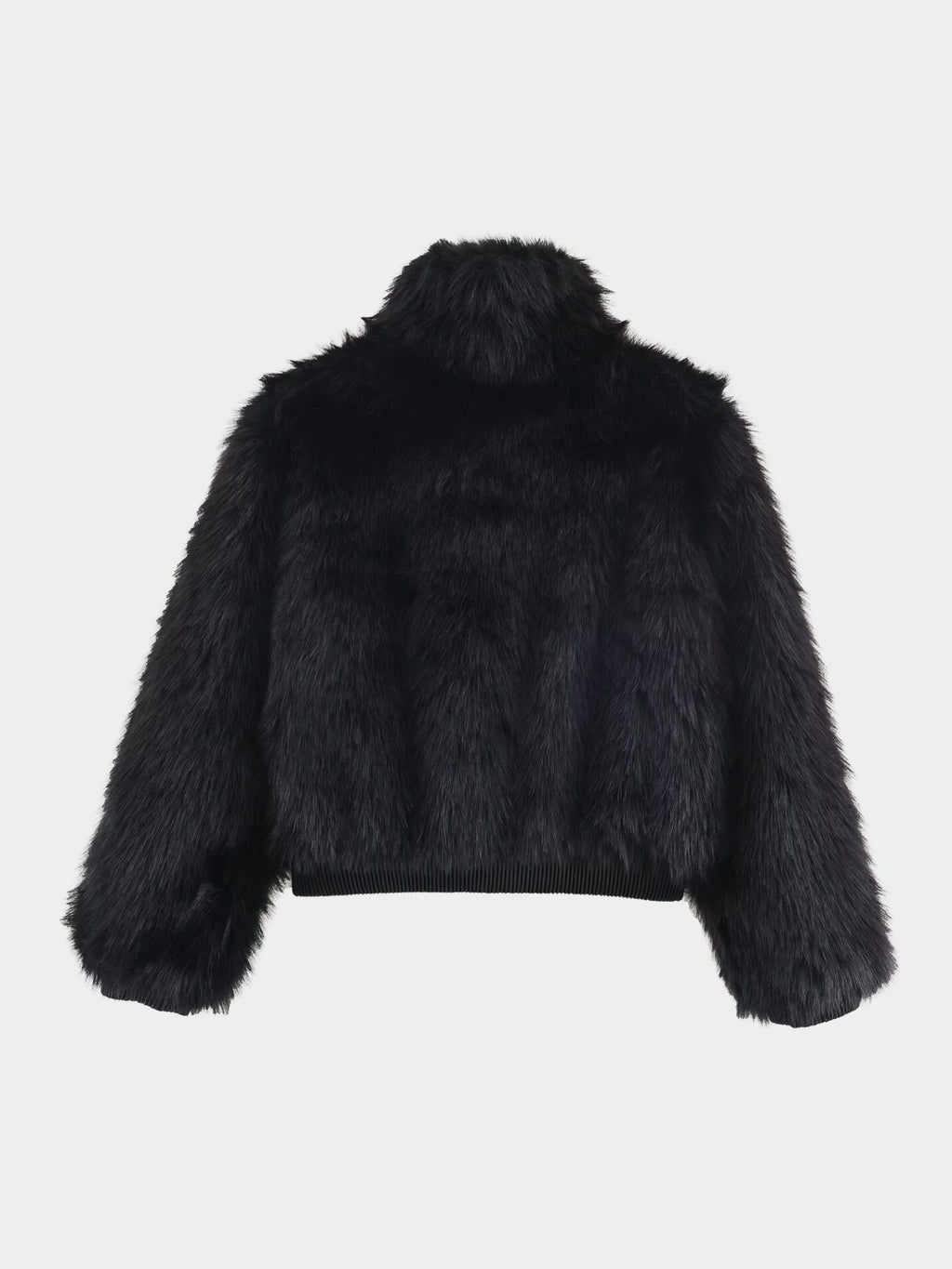 Onyx Cropped Faux Fur - Glitter Noir