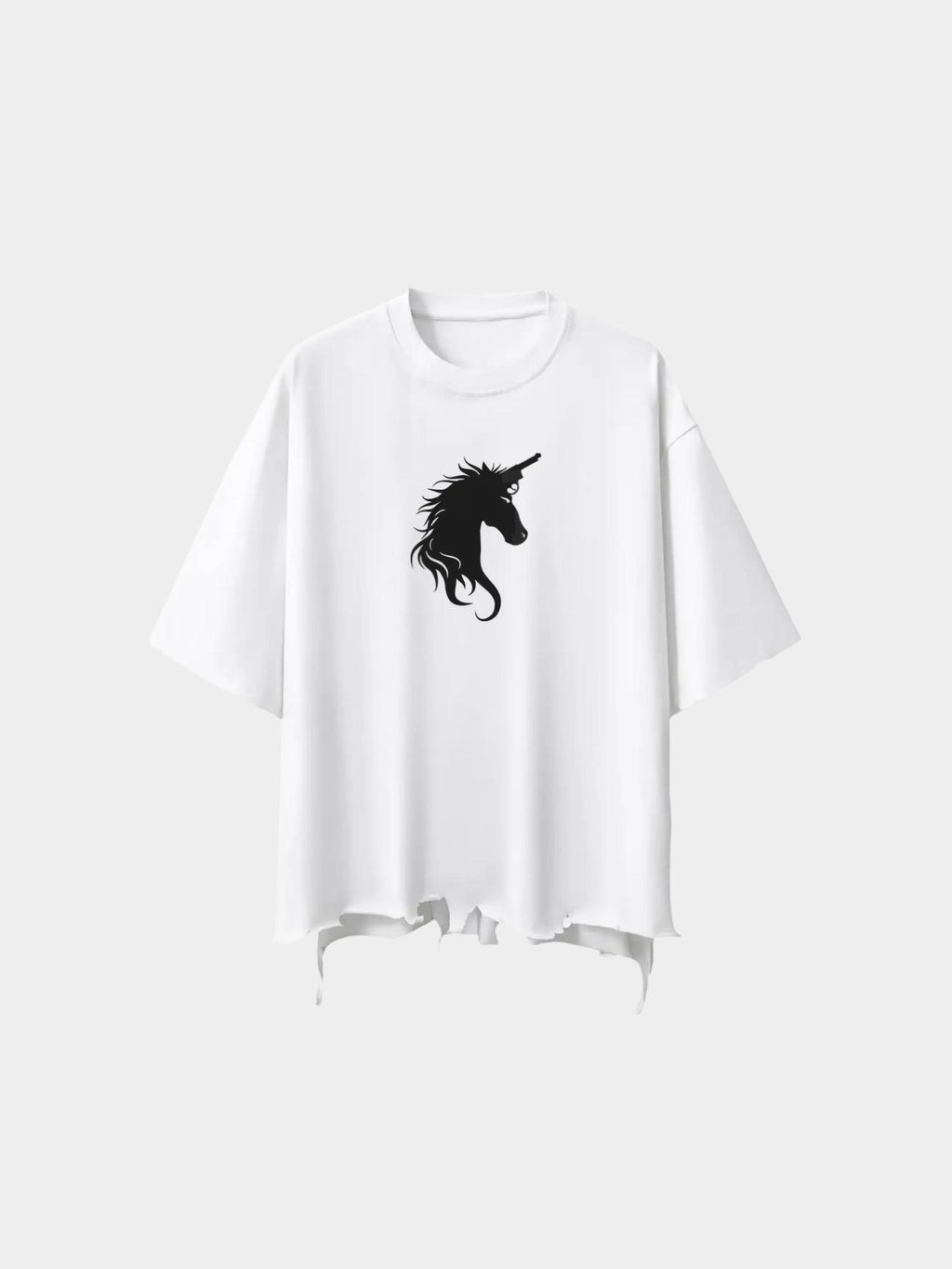 Distressed Heavyweight Tee - Glitter Noir