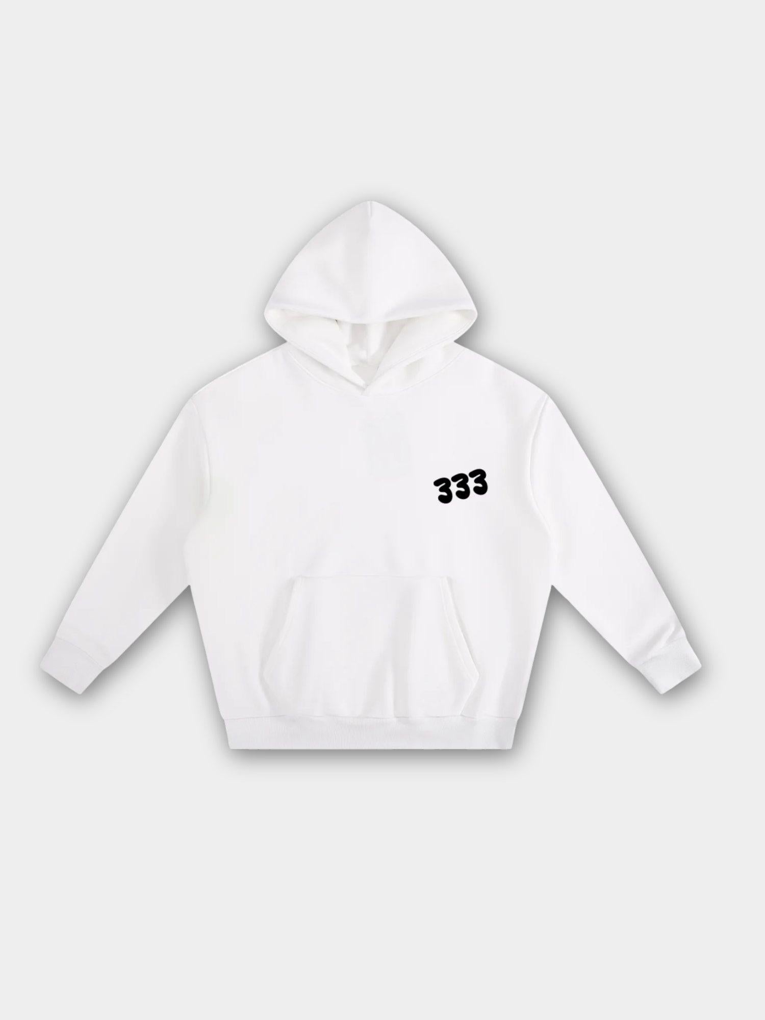 333 Hoodie - Glitter Noir