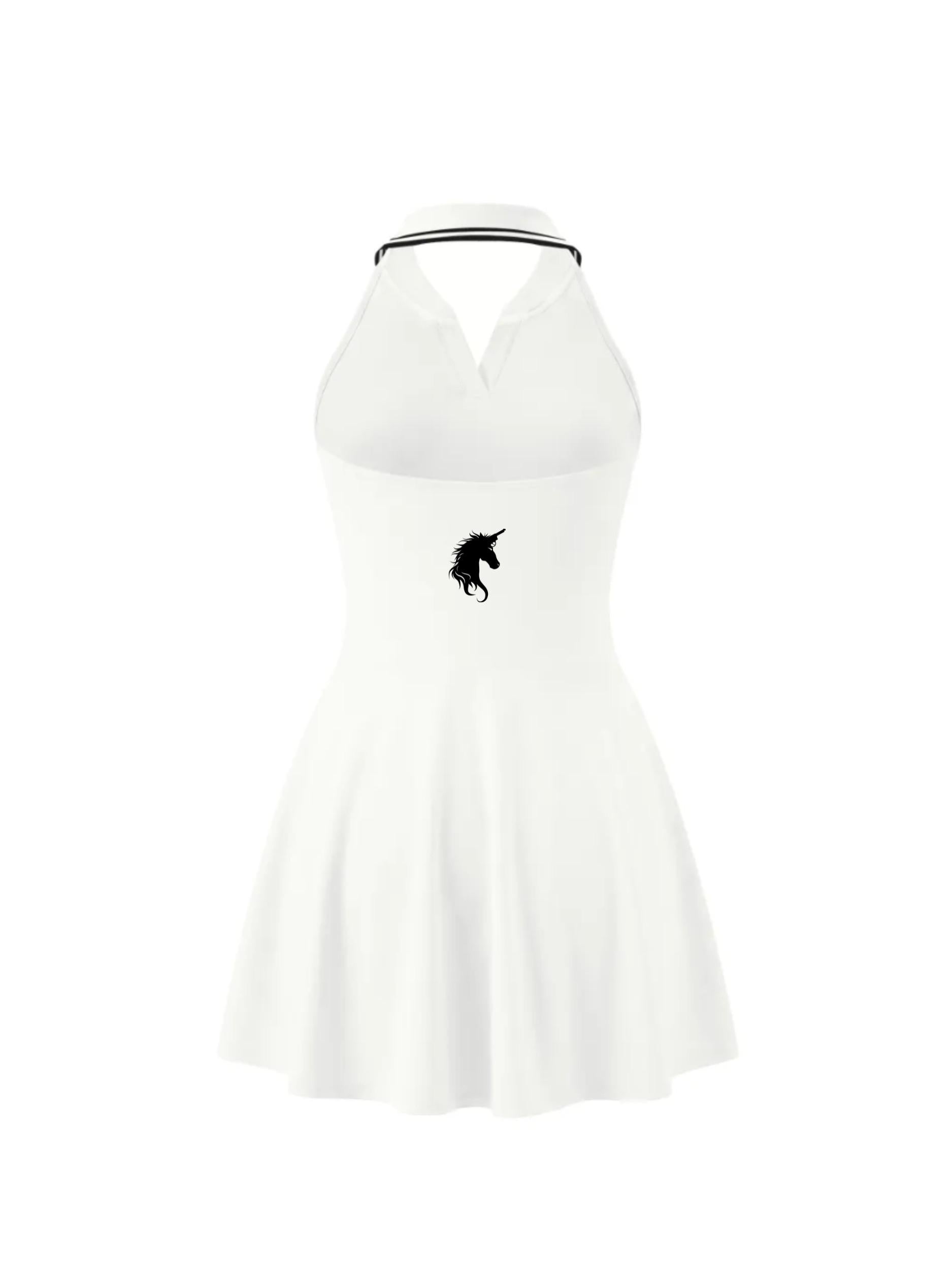 Courtside Halter Mini - Glitter Noir