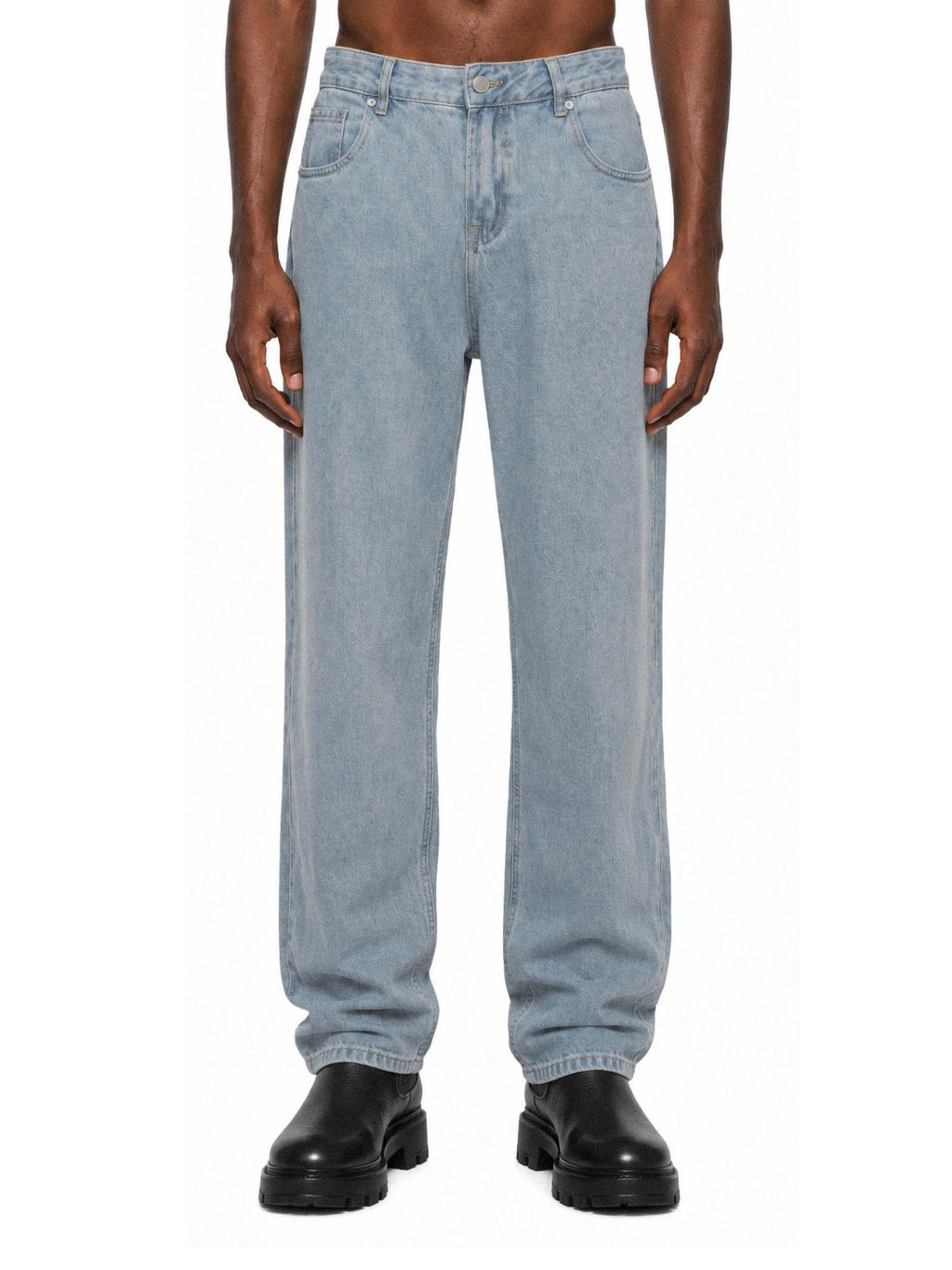 90's Straight Jeans - Glitter Noir