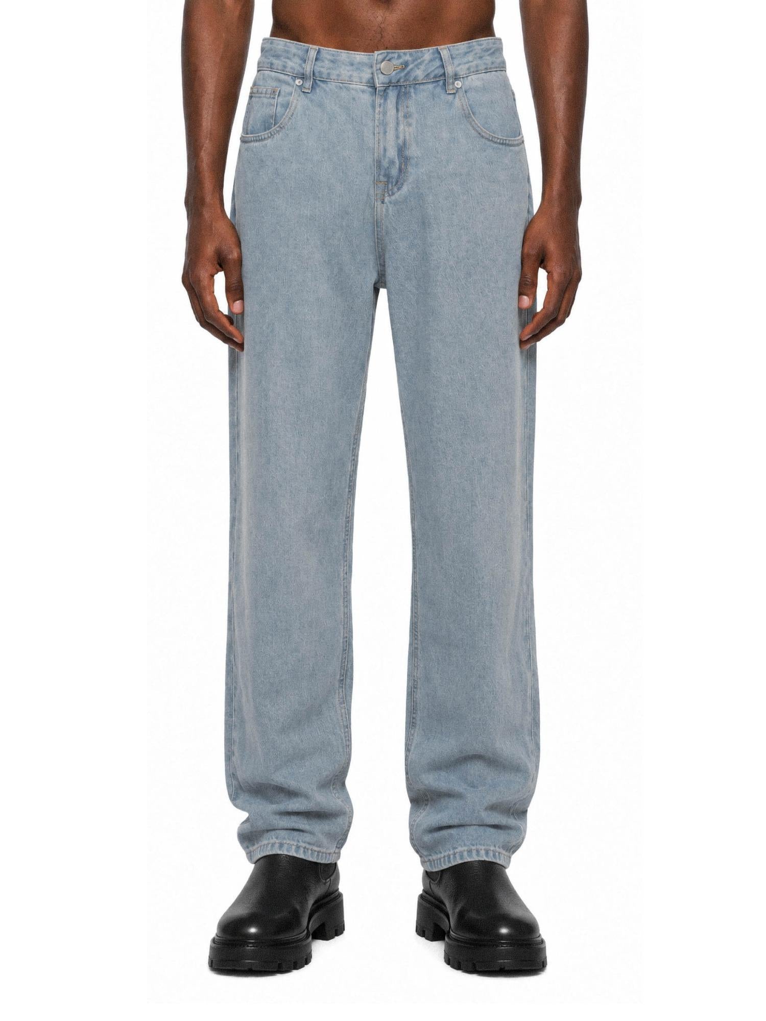 90's Straight Jeans - Glitter Noir