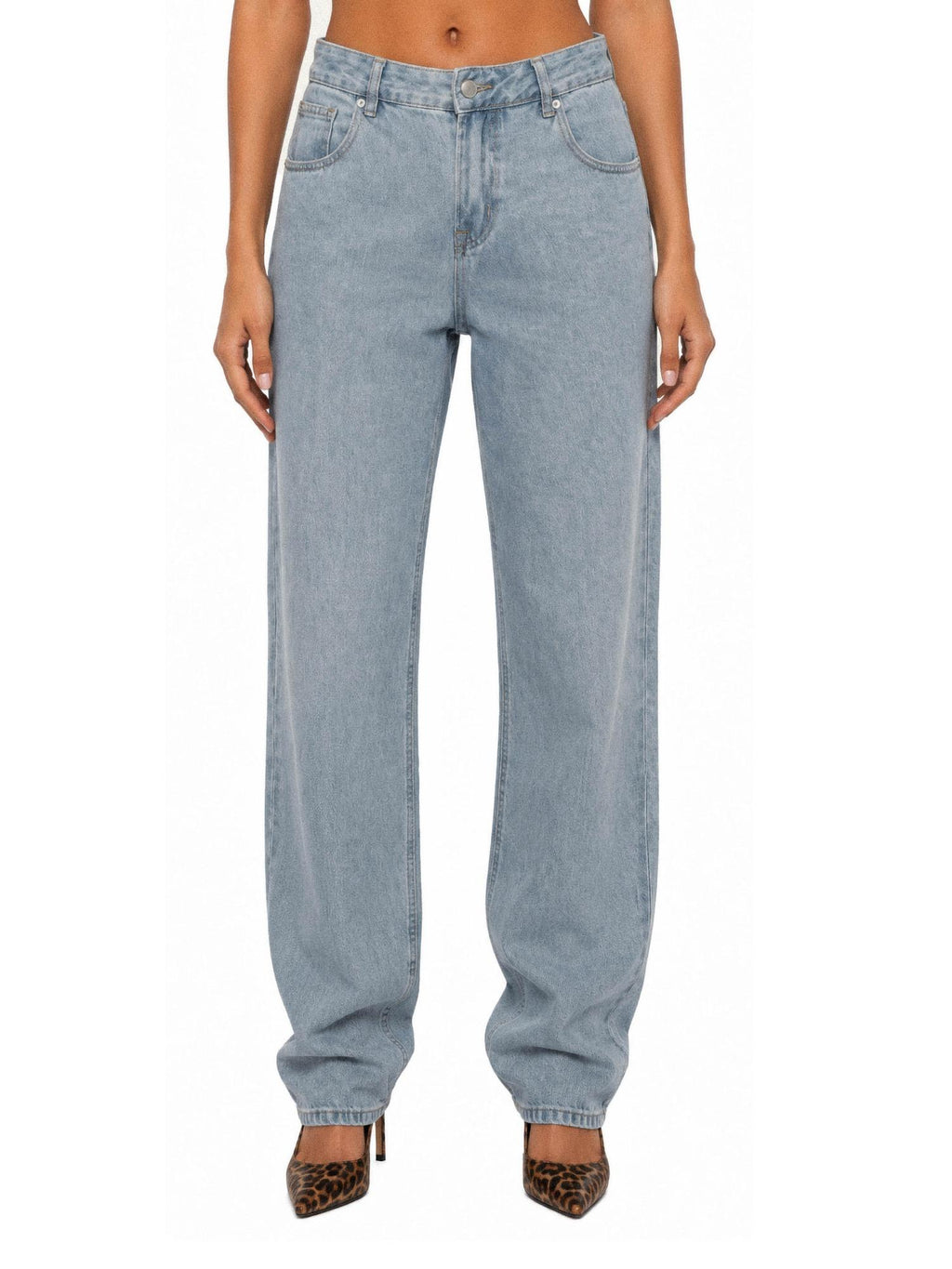 90's Straight Jeans - Glitter Noir