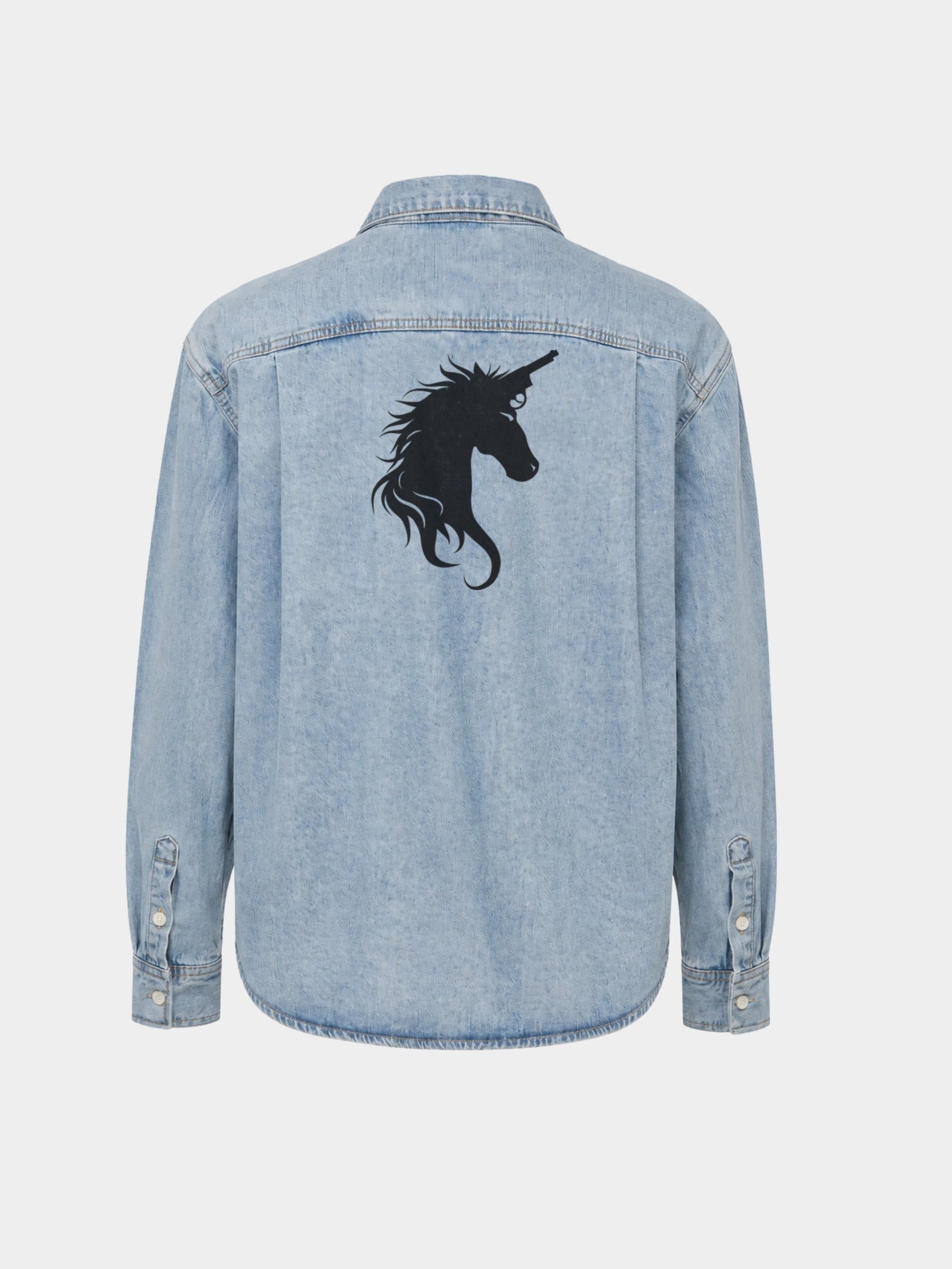 Denim Shirt - Glitter Noir