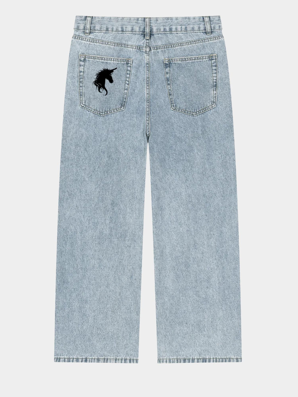 90's Straight Jeans - Glitter Noir