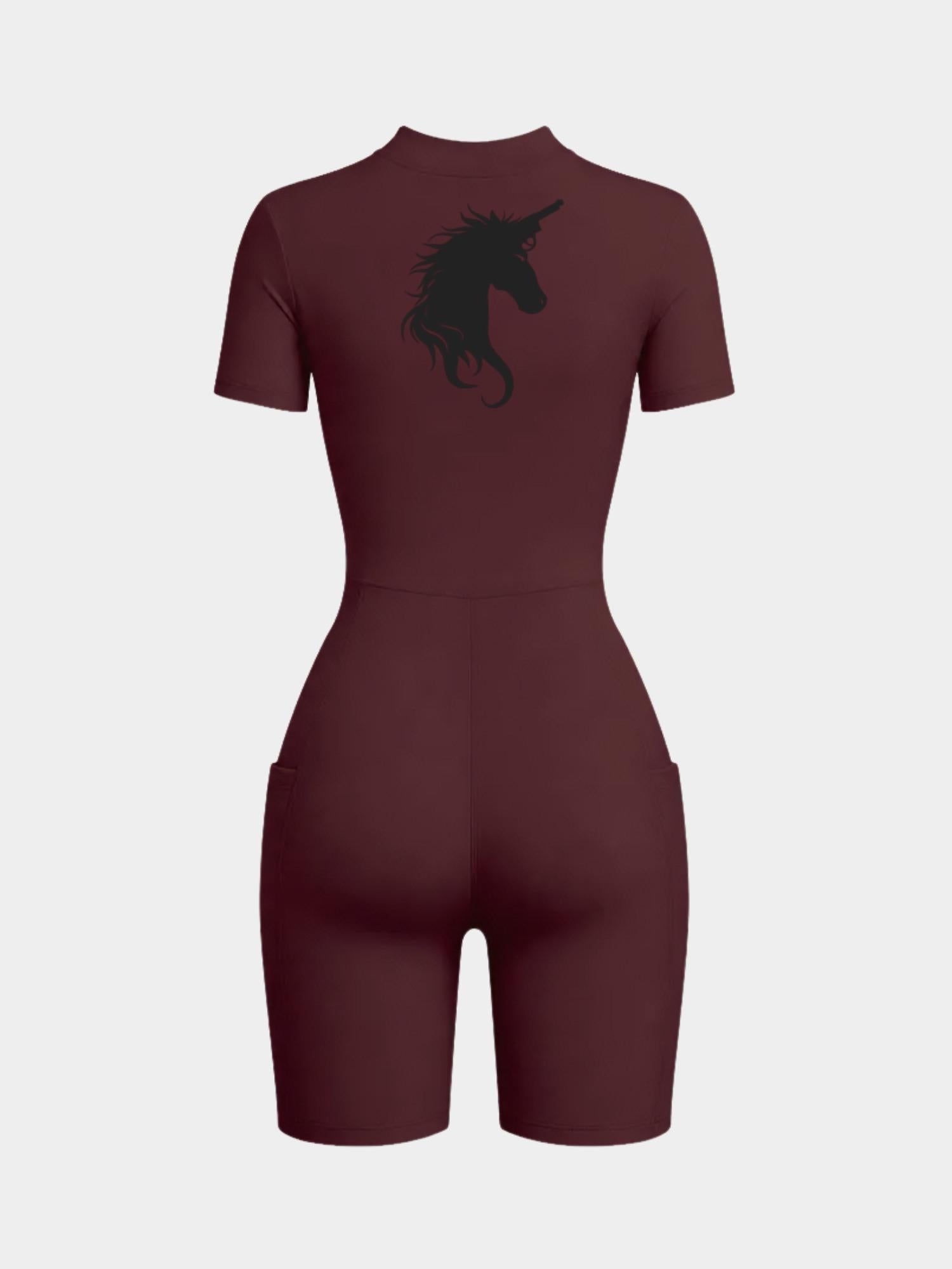 Catsuit Romper - Glitter Noir