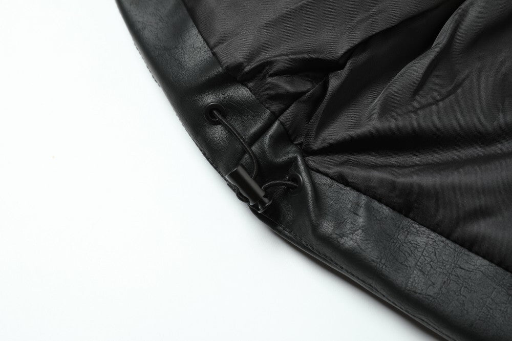 Dual Collar Jacket - Glitter Noir