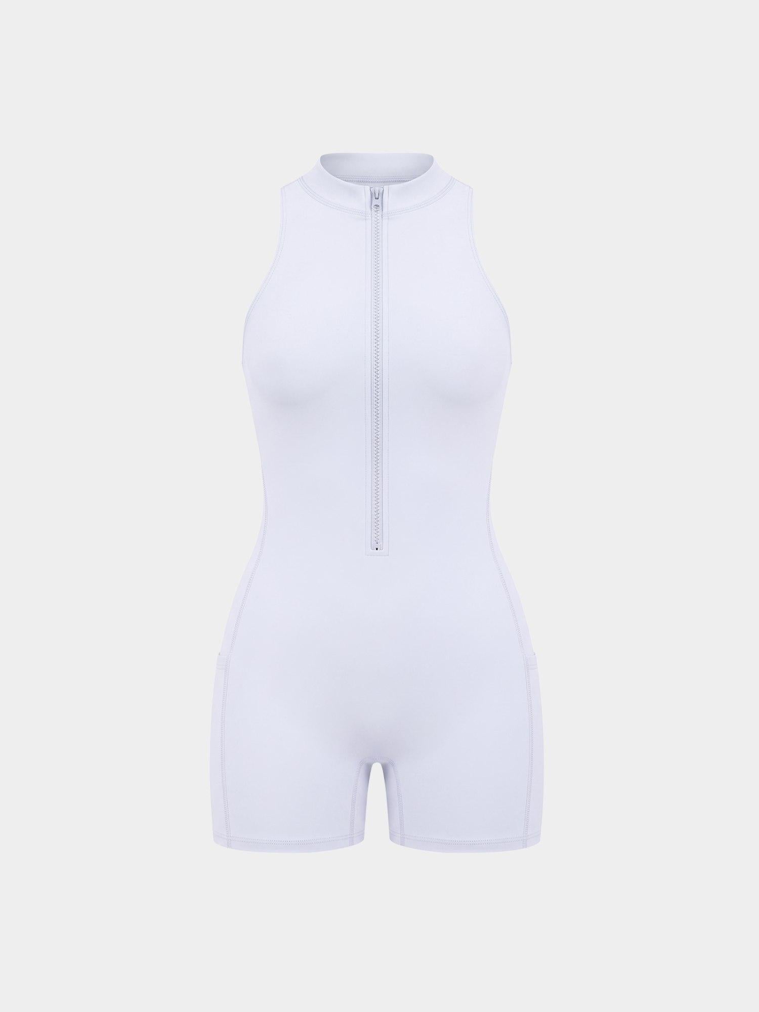 The Aperture — Zip Romper - Glitter Noir