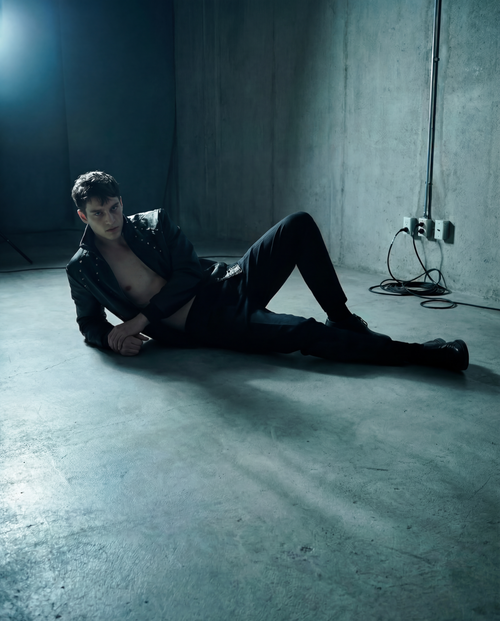 Axis Faux Leather jacket - Glitter Noir