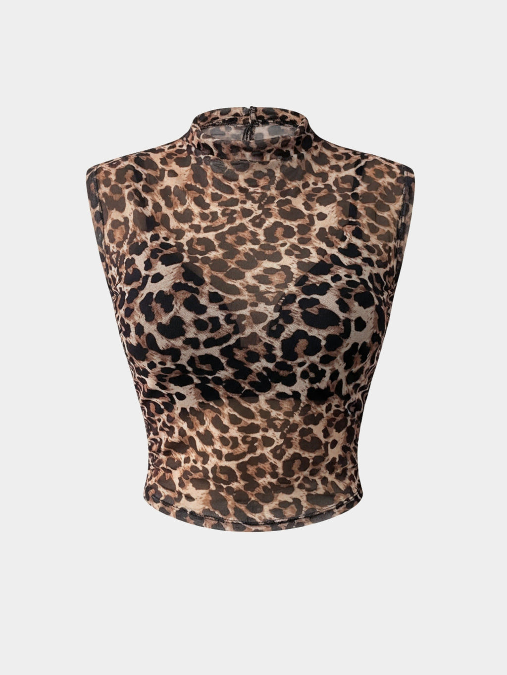 Kitty Cat Mesh Top - Glitter Noir