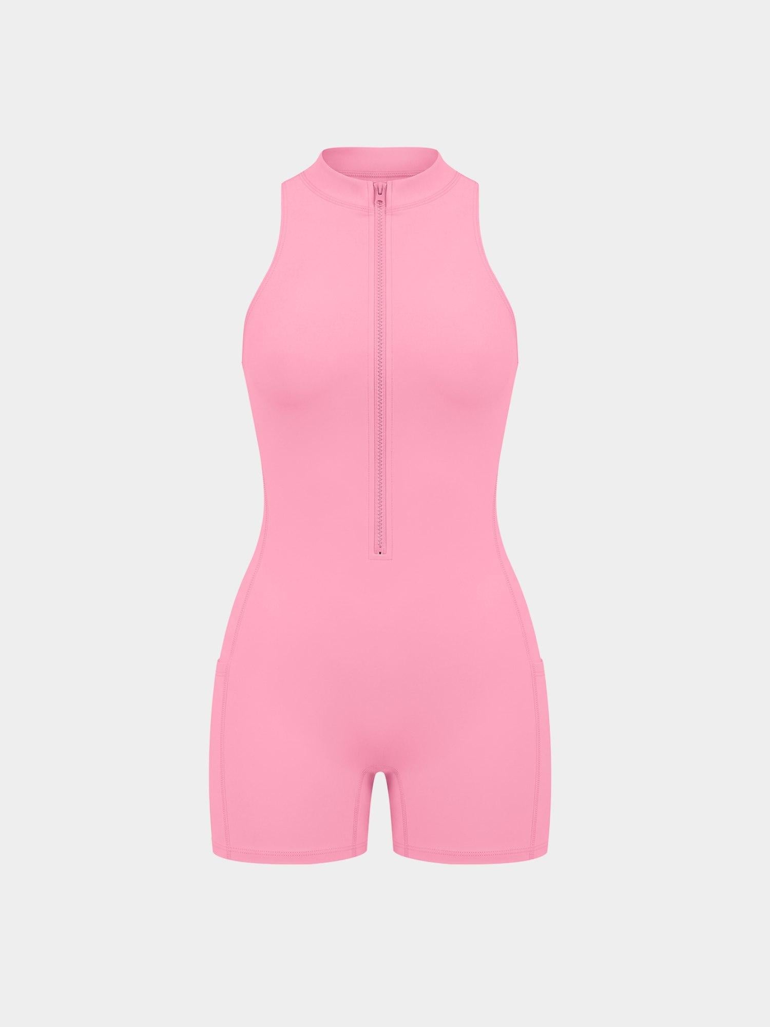 The Aperture — Zip Romper - Glitter Noir