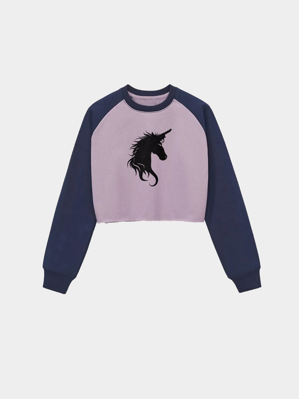 Lavender crop sweater - Glitter Noir