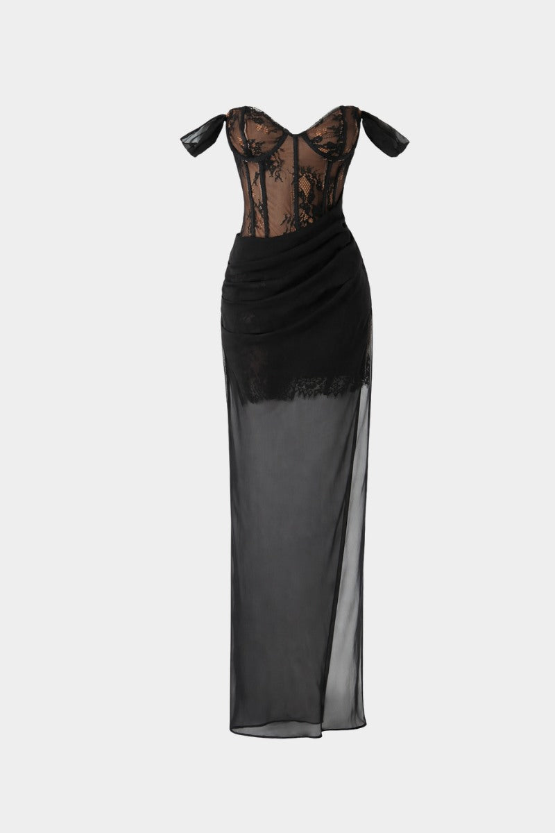 Obsession Dress - Glitter Noir