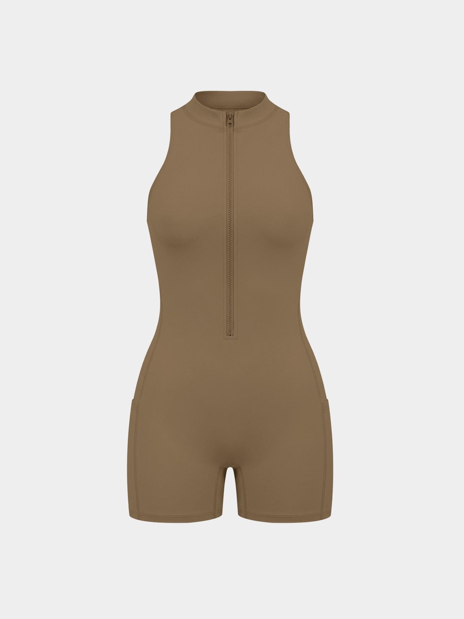 The Aperture — Zip Romper - Glitter Noir