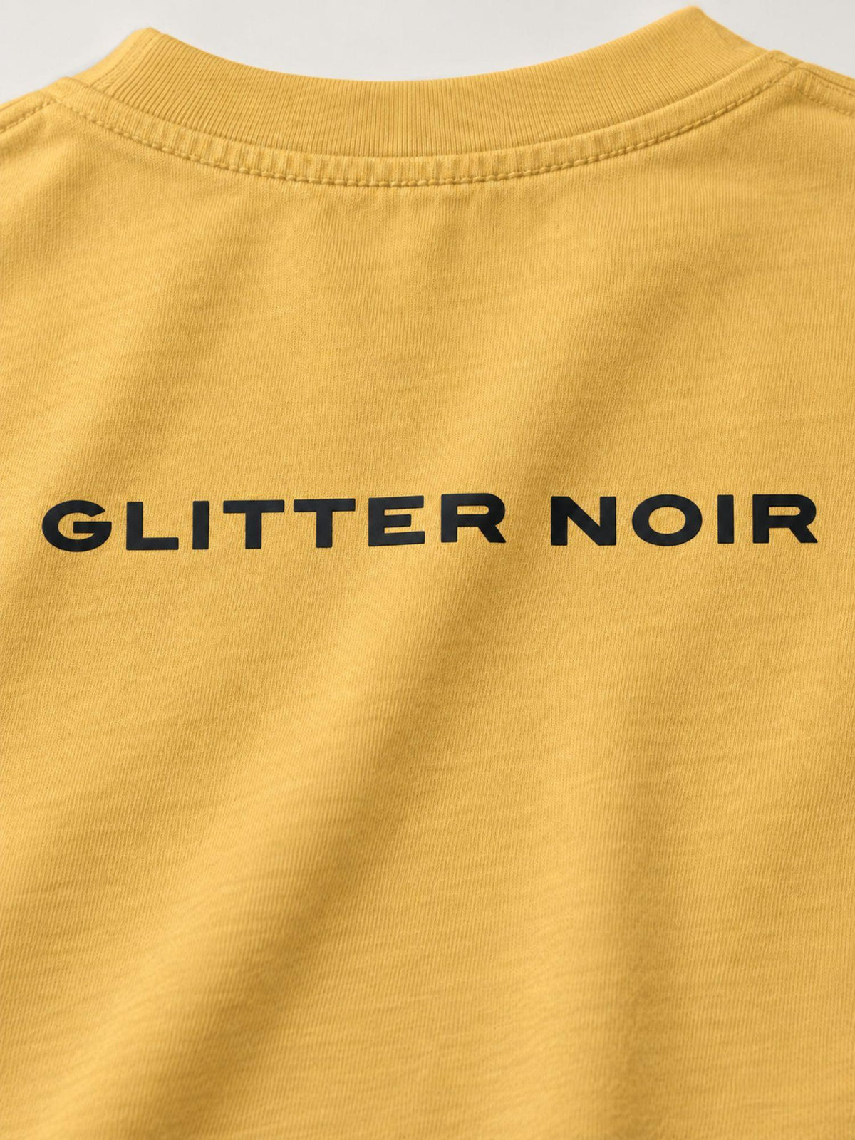 Emblem Raw/Hem Tee - Glitter Noir