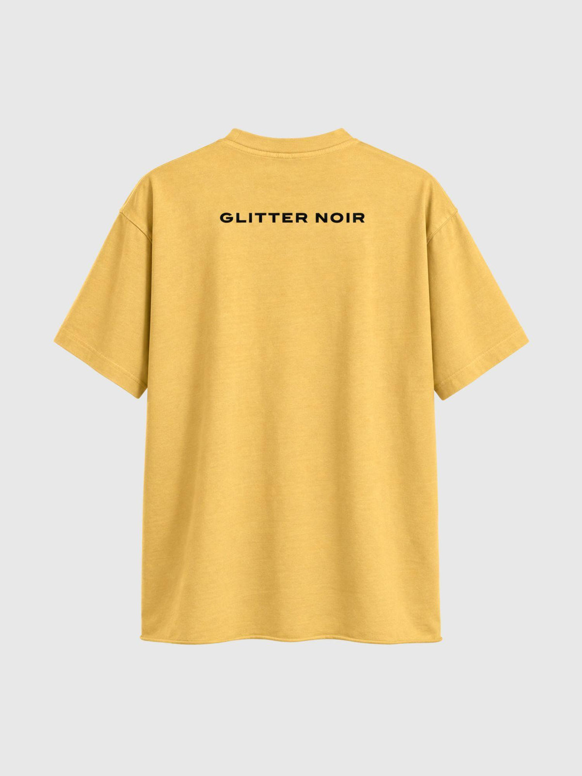 Emblem Raw/Hem Tee - Glitter Noir