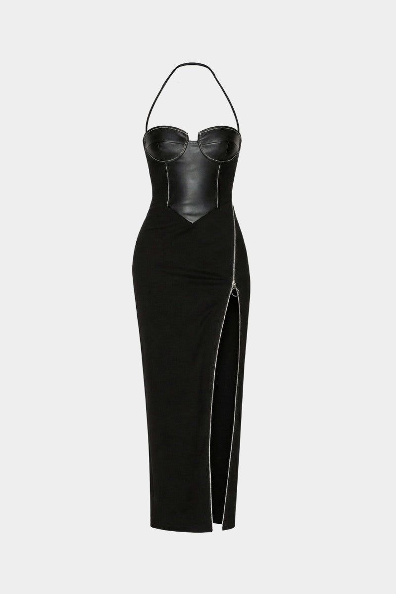 Unzip Me Dress - Glitter Noir