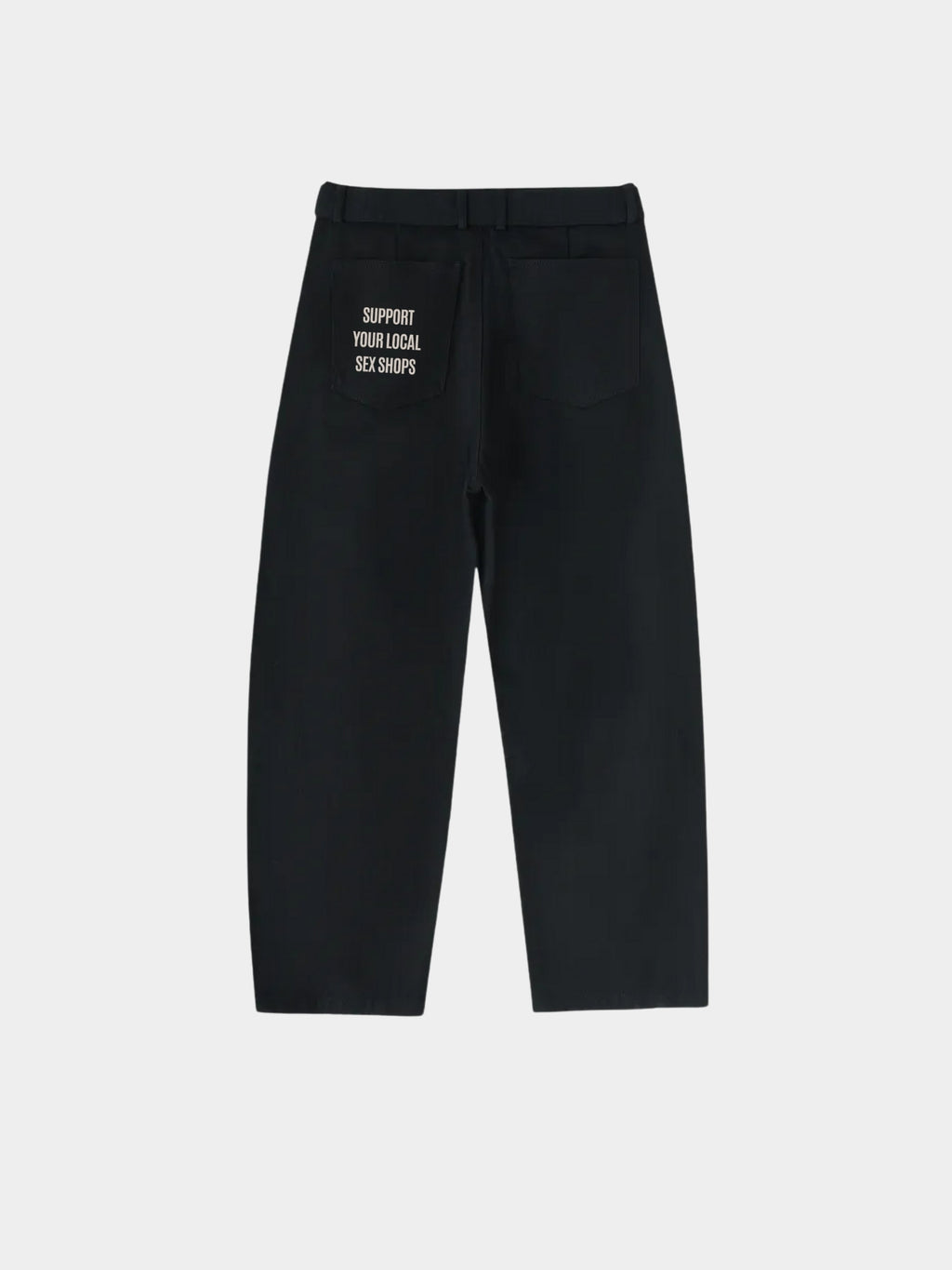 SS belted pants - Glitter Noir