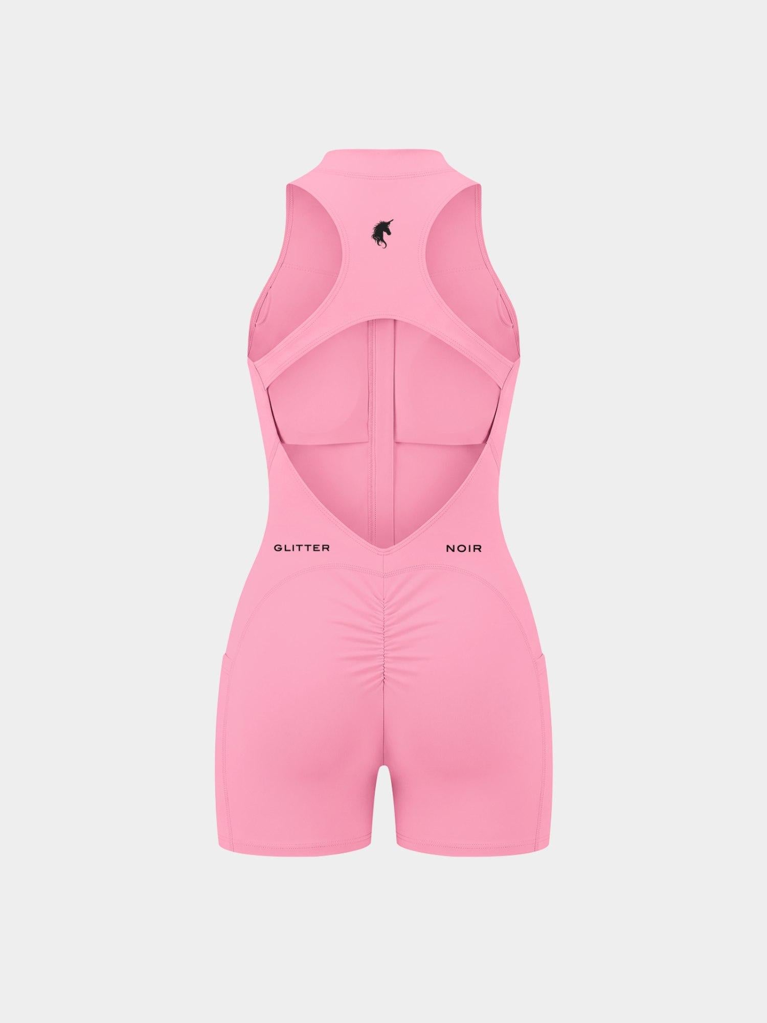 The Aperture — Zip Romper - Glitter Noir
