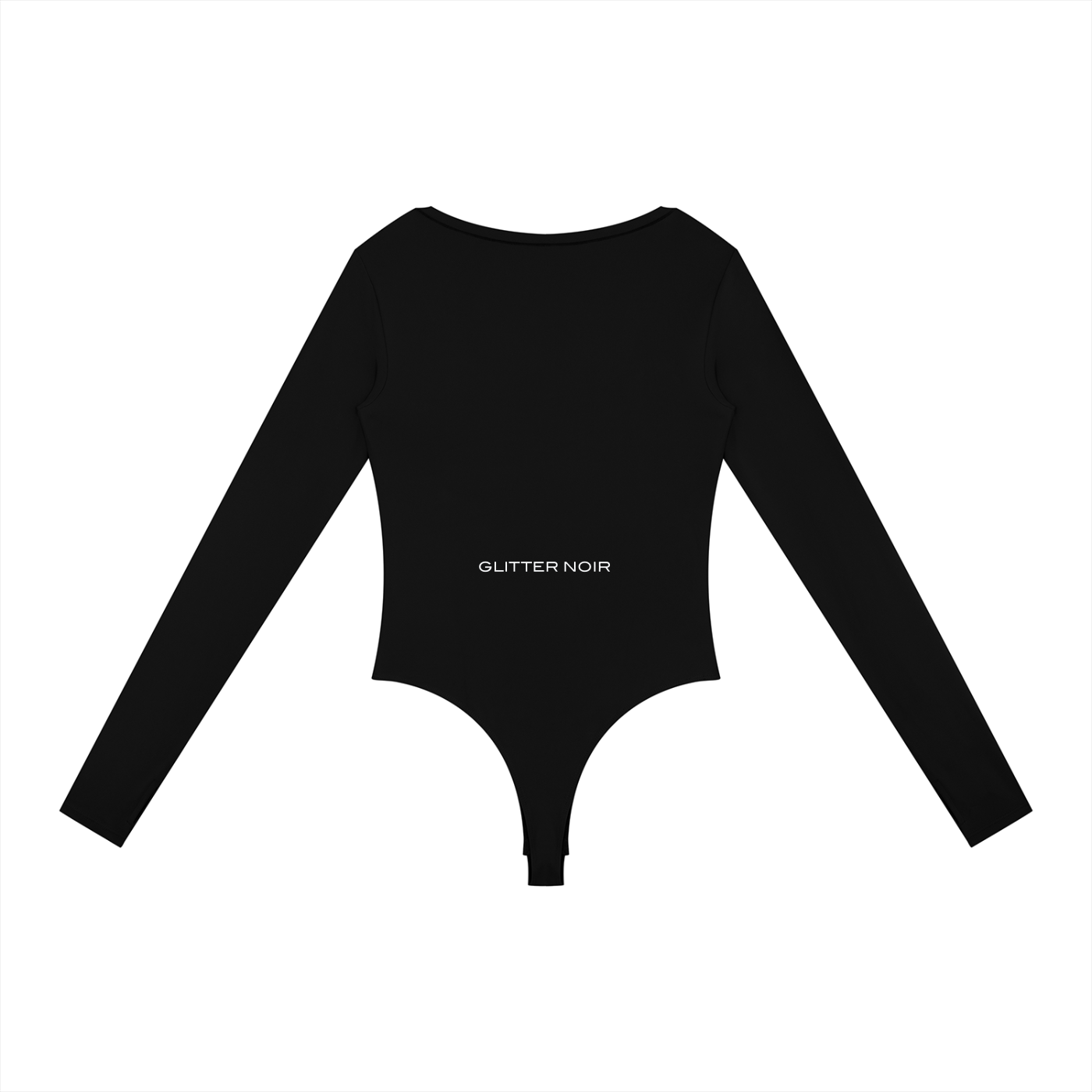 Women's Tight Long Sleeve Yoga Bodysuit - Glitter Noir