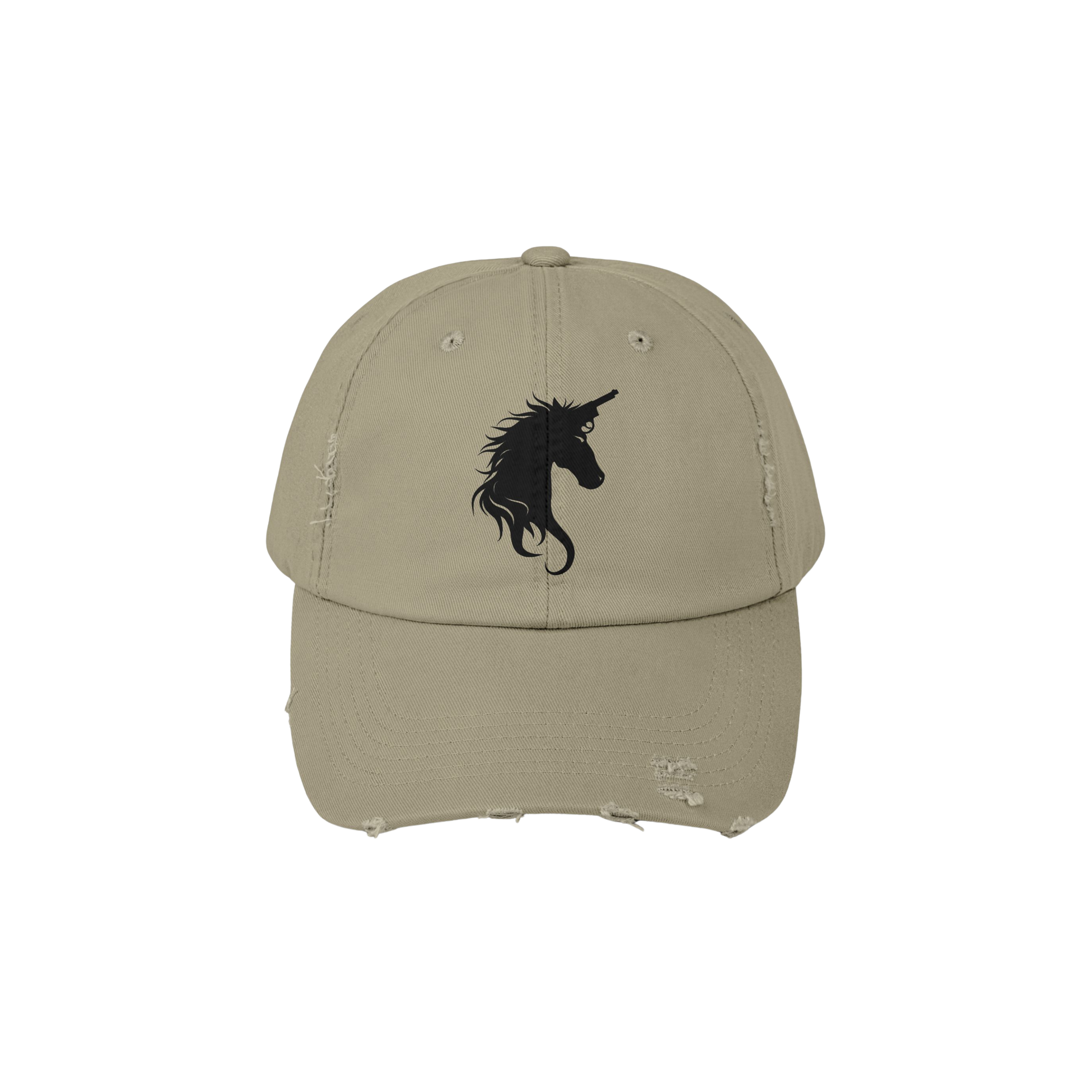 Distressed Logo Cap - Glitter Noir