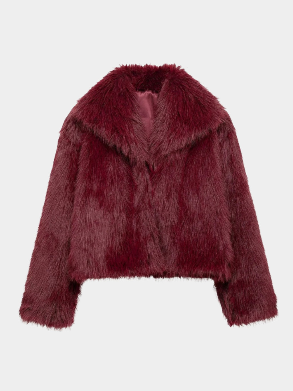 Bordeaux Faux Fur - Glitter Noir