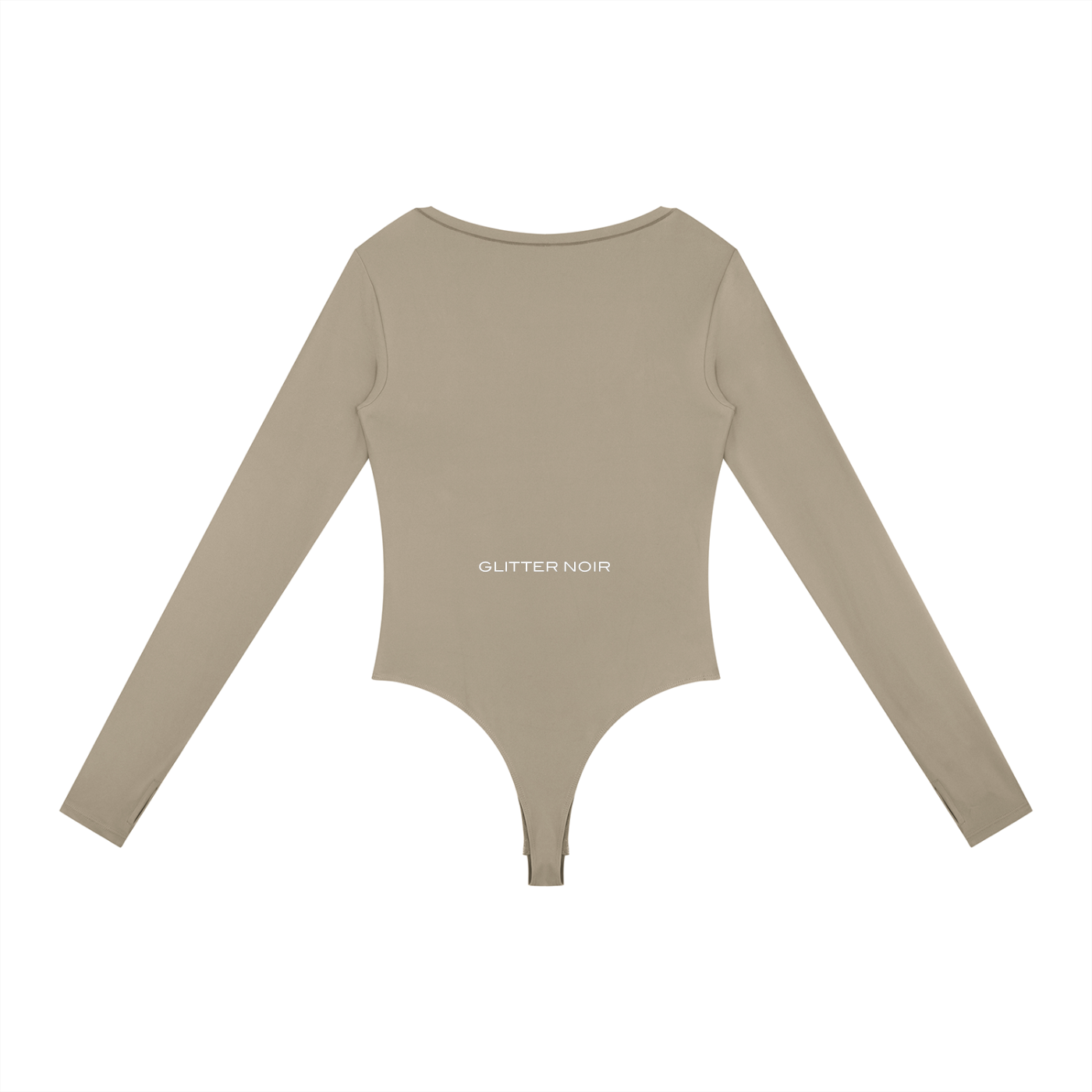 Women's Tight Long Sleeve Yoga Bodysuit - Glitter Noir