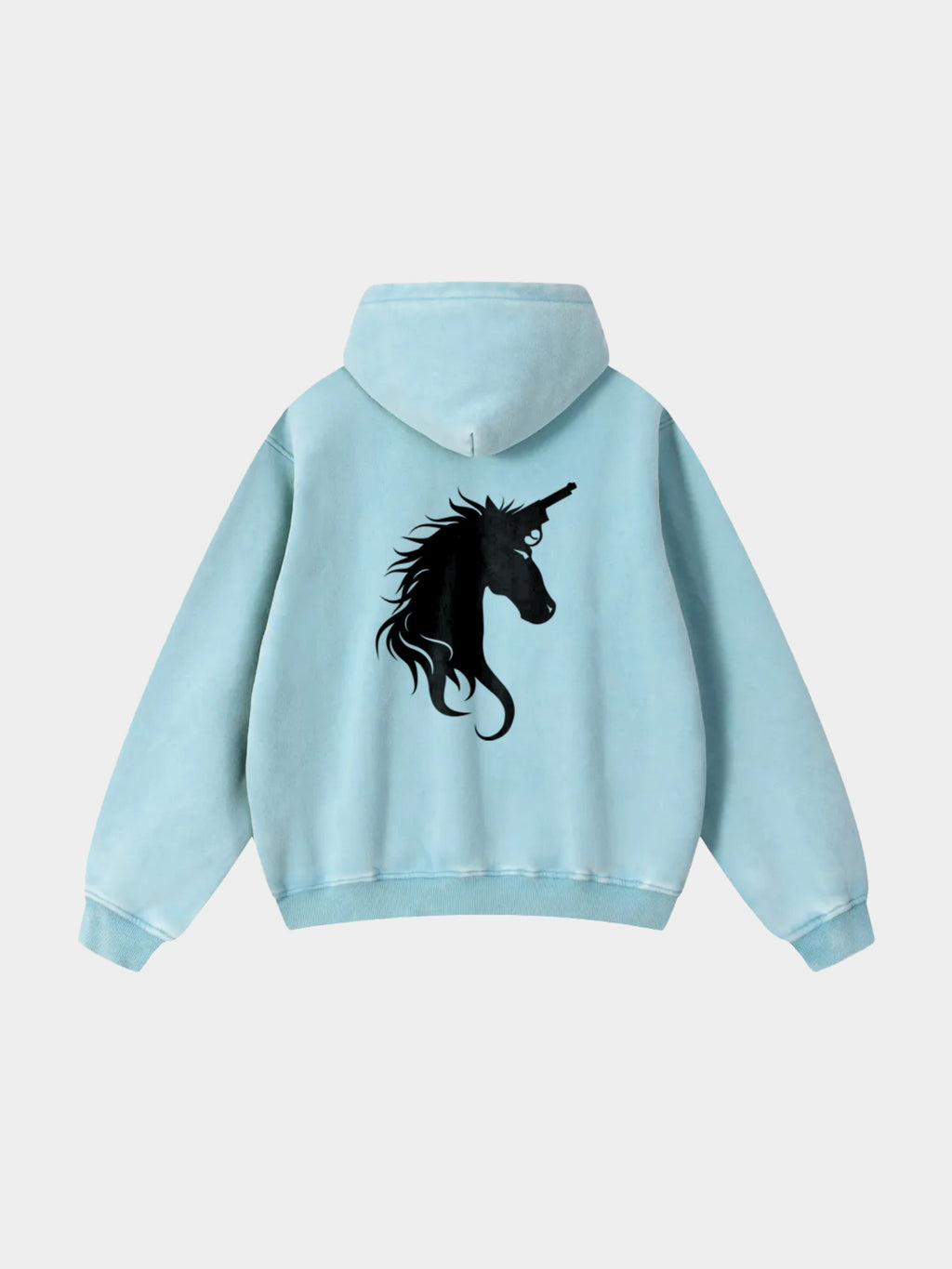 Haus Hoodie- Powder Blue - Glitter Noir