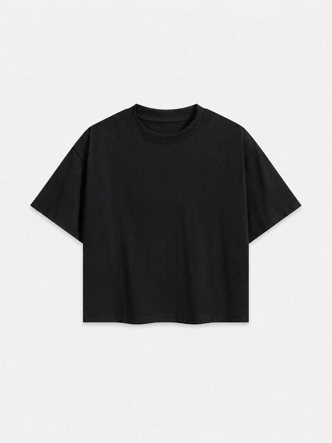 Essential cropped Tee - Glitter Noir