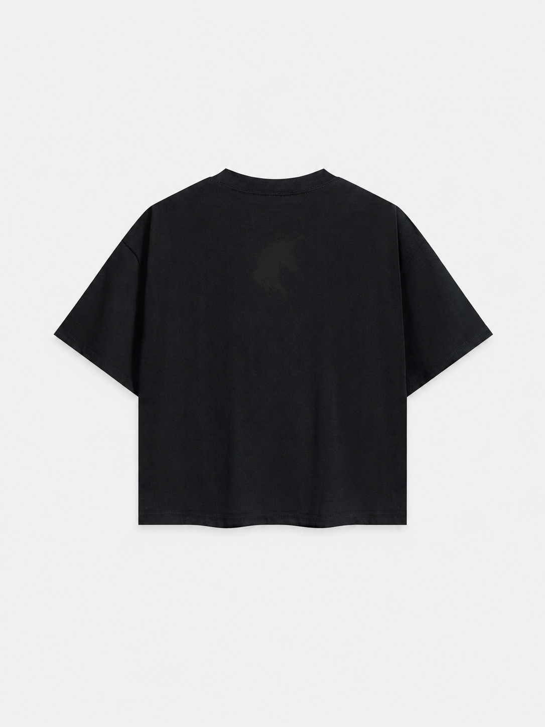Essential cropped Tee - Glitter Noir