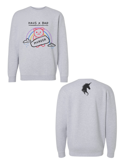 BAD Teddy Crewneck - Glitter Noir