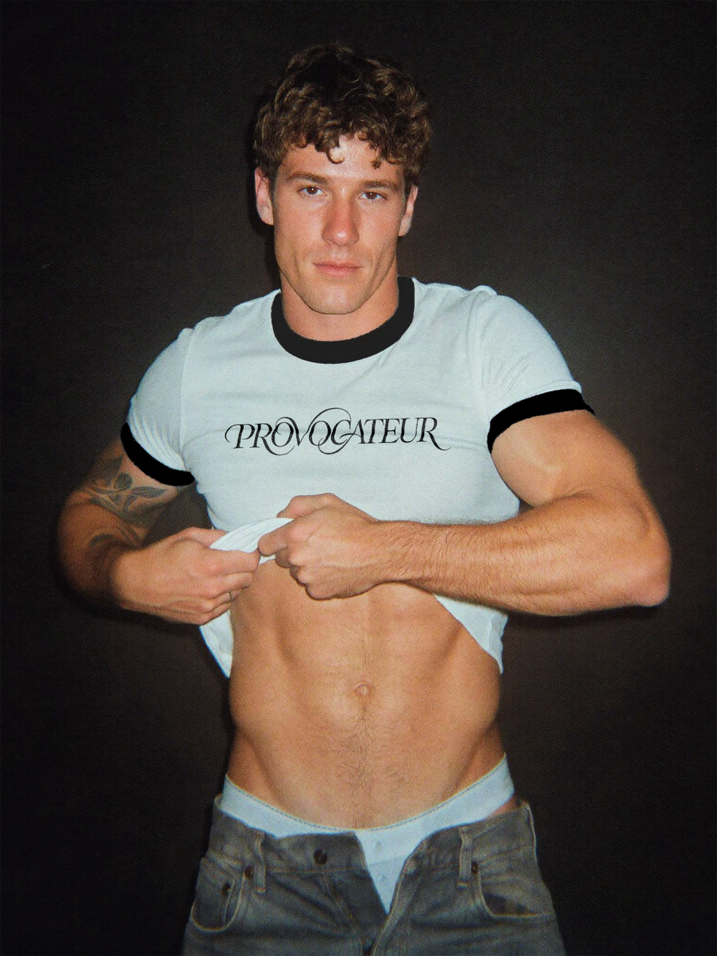 Provocateur Ringer Tee - Glitter Noir