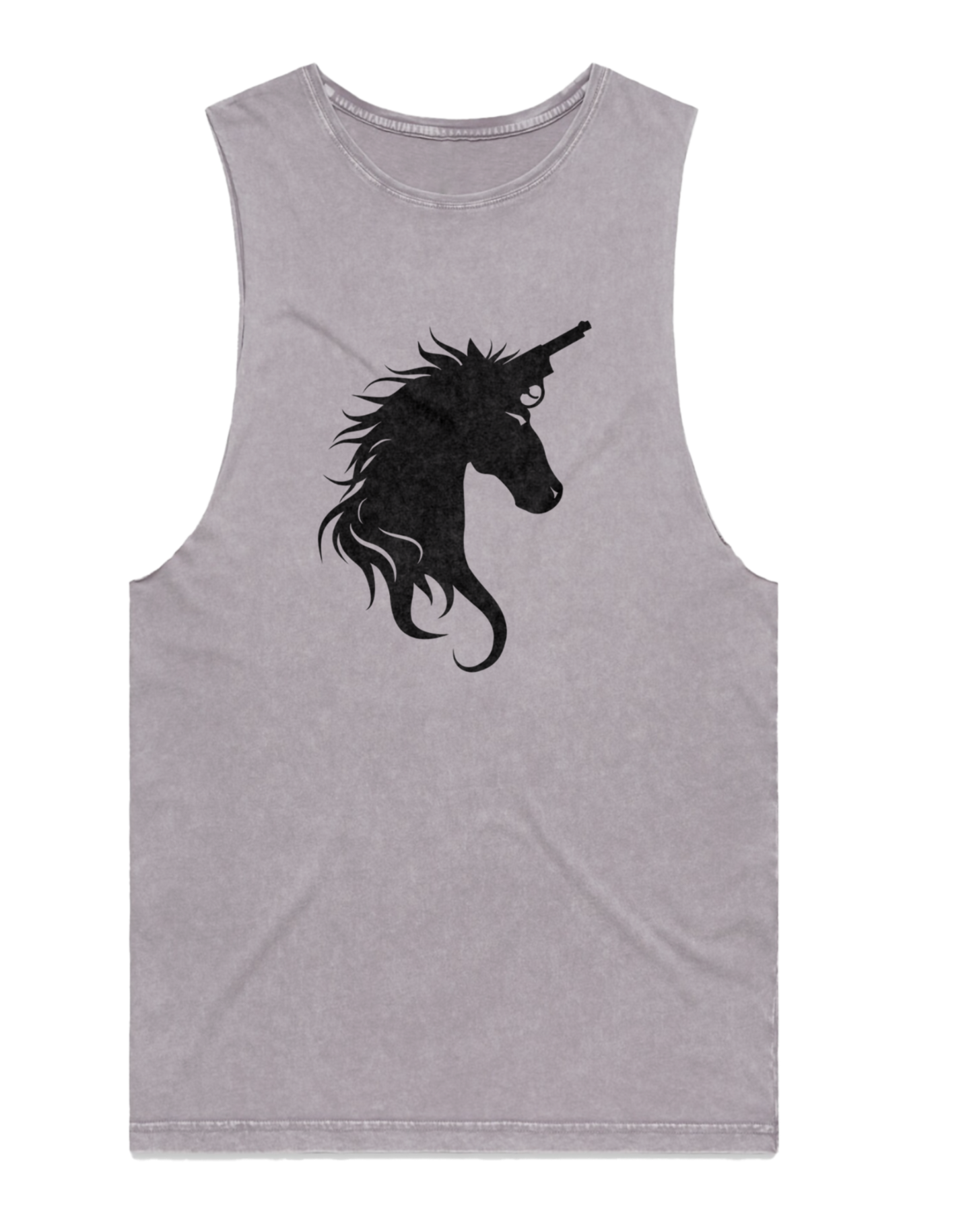 Stonewash Tank - Glitter Noir