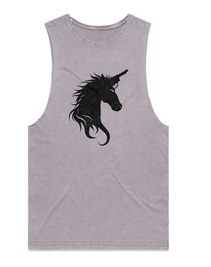 Stonewash Tank - Glitter Noir