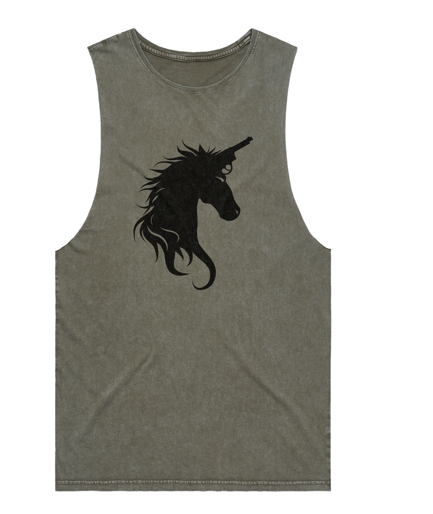 Stonewash Tank - Glitter Noir
