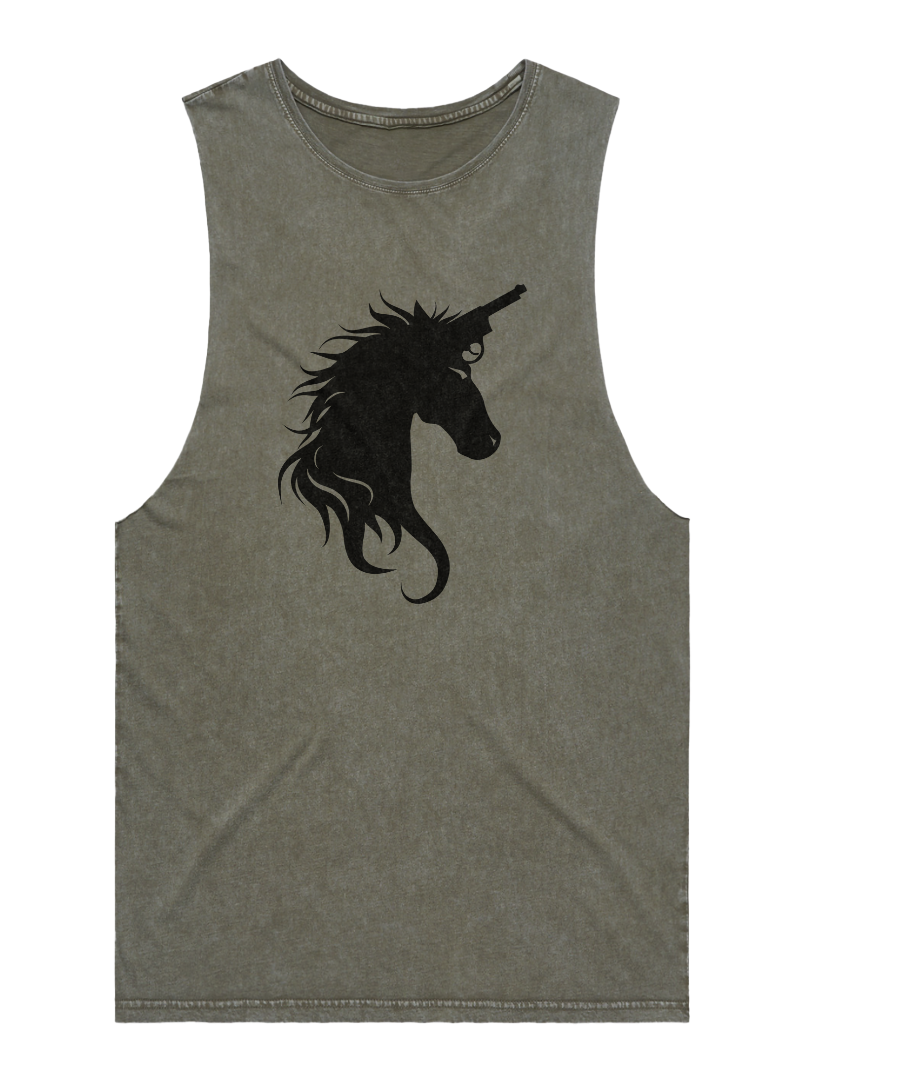 Stonewash Tank - Glitter Noir