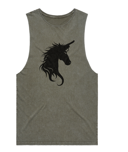 Stonewash Tank - Glitter Noir