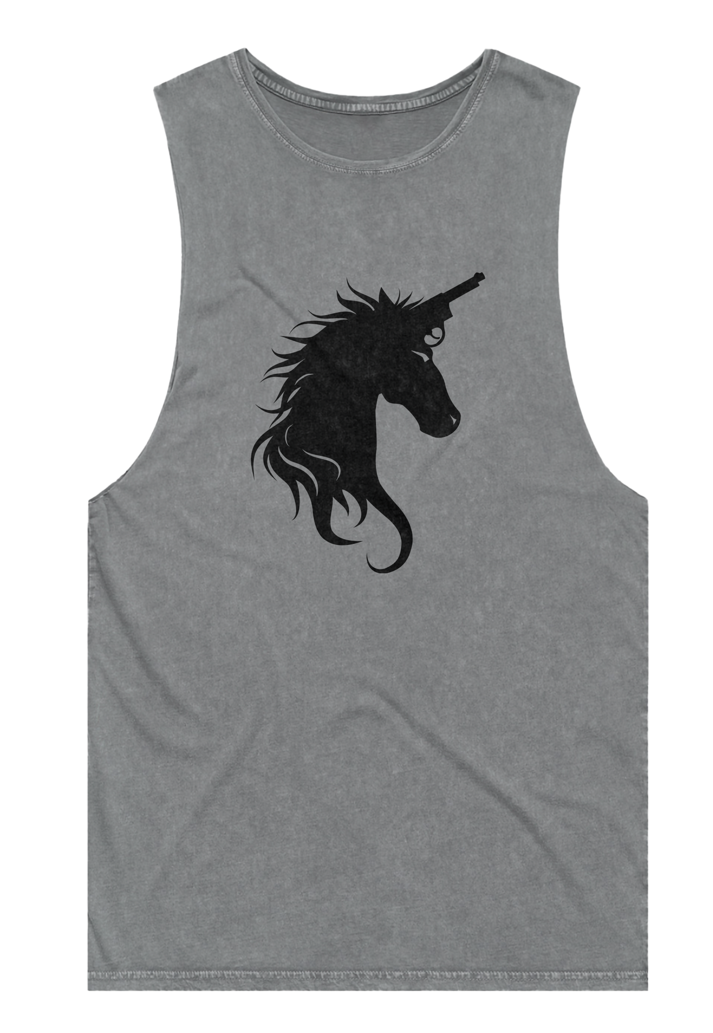 Stonewash Tank - Glitter Noir