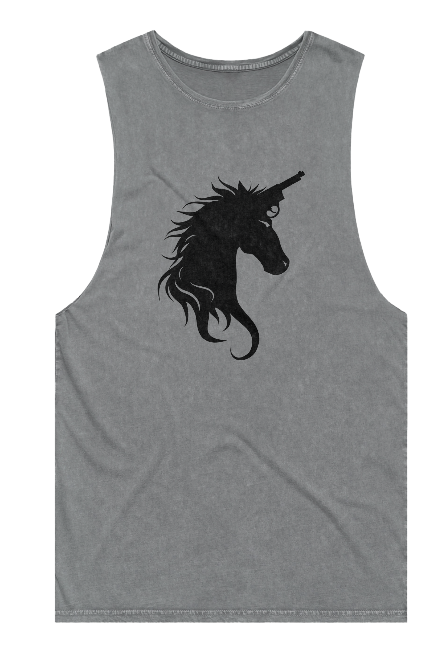 Stonewash Tank - Glitter Noir