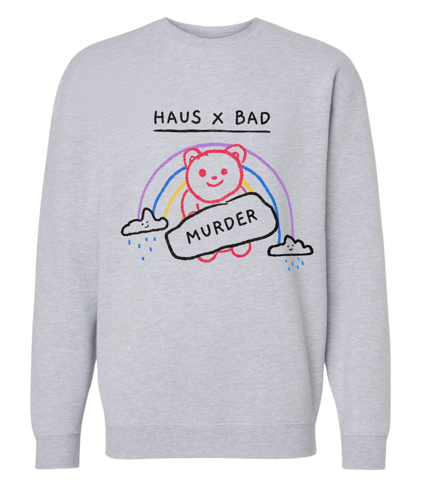 BAD Teddy Crewneck - Glitter Noir