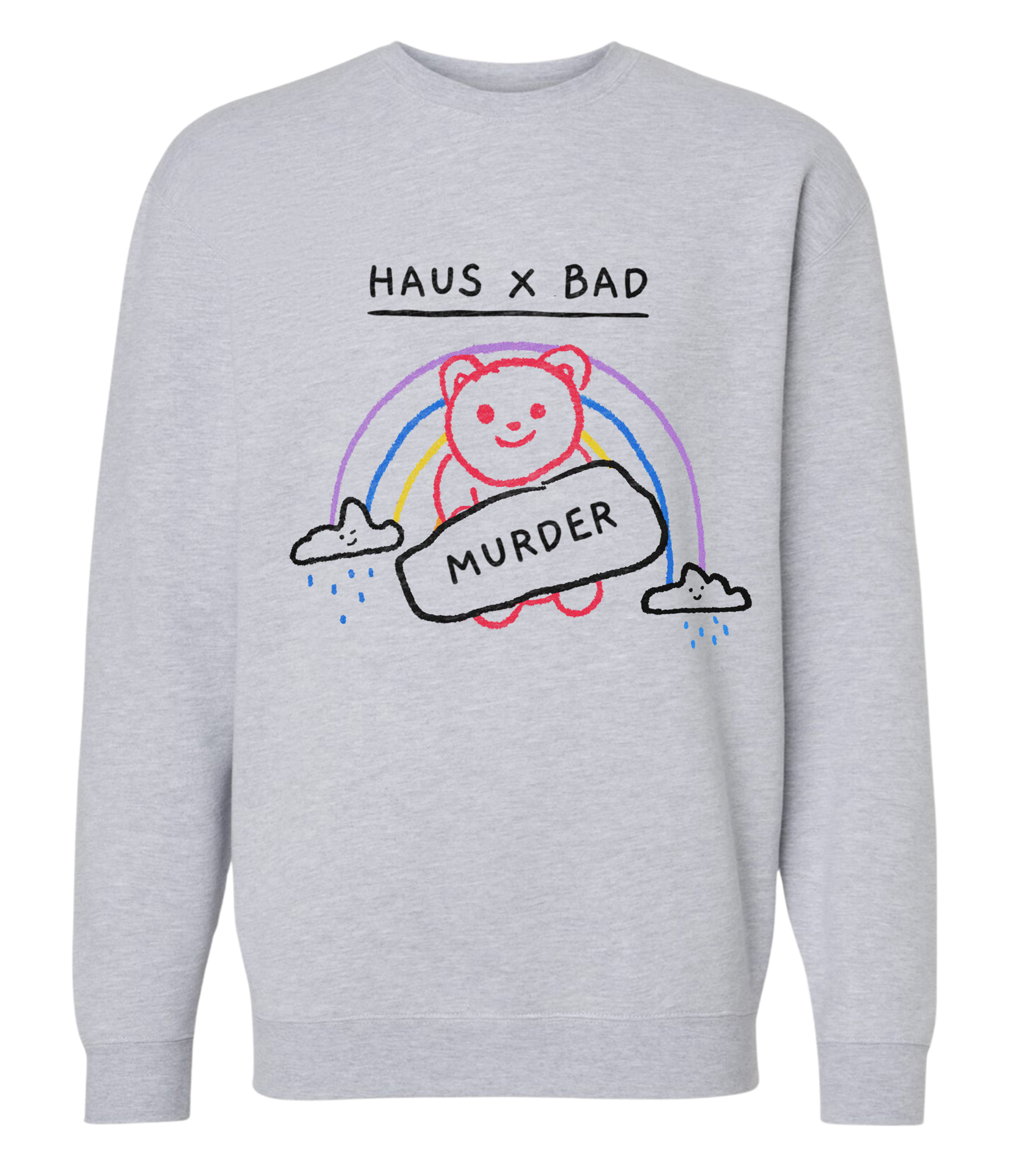 BAD Teddy Crewneck - Glitter Noir