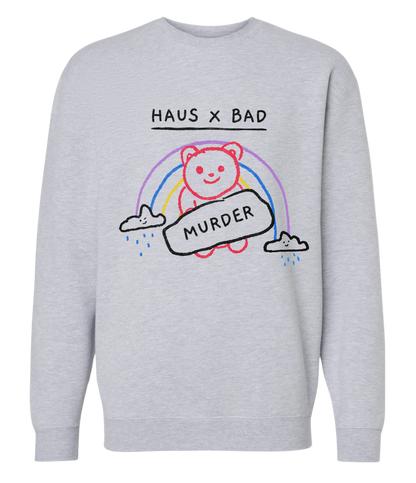 BAD Teddy Crewneck - Glitter Noir