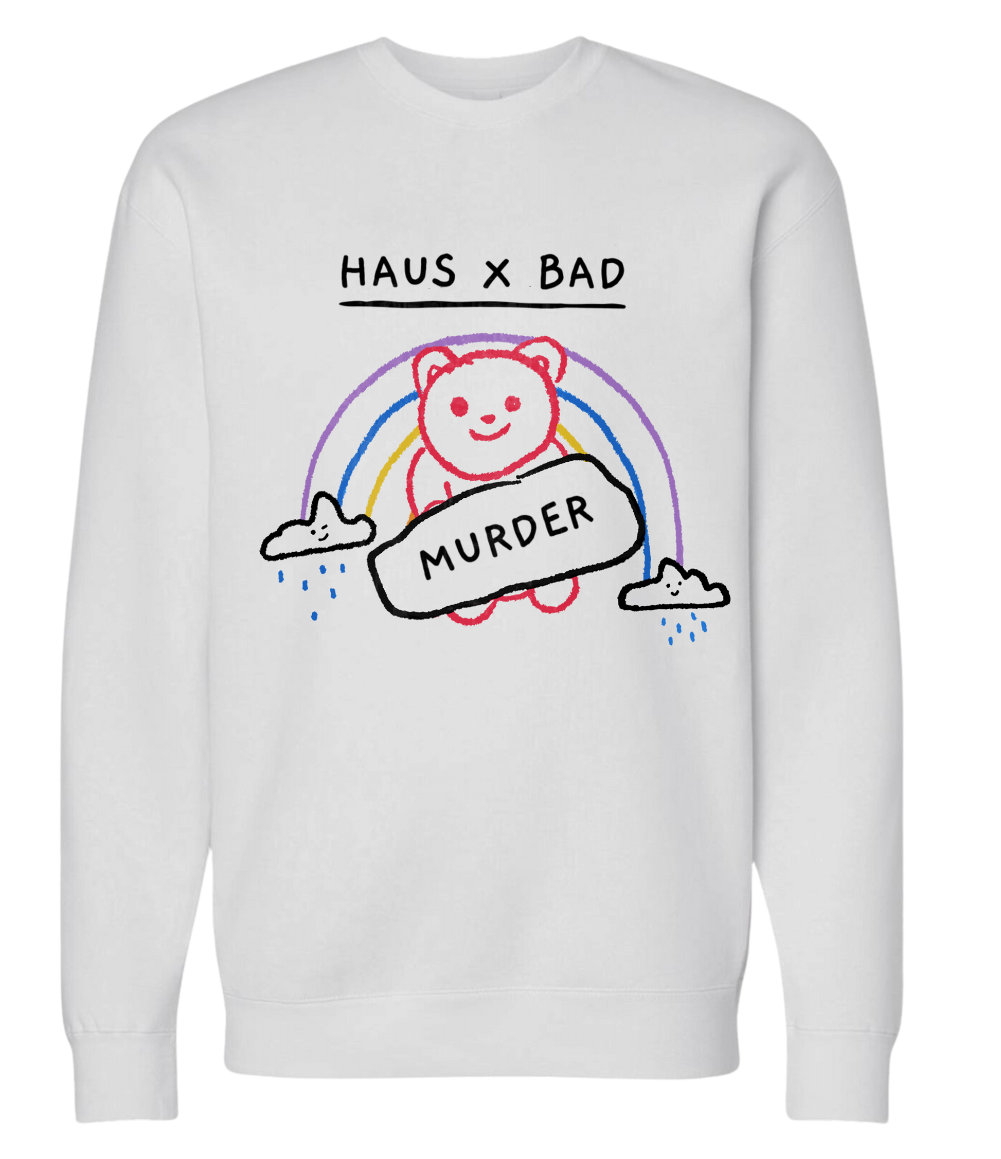 BAD Teddy Crewneck - Glitter Noir