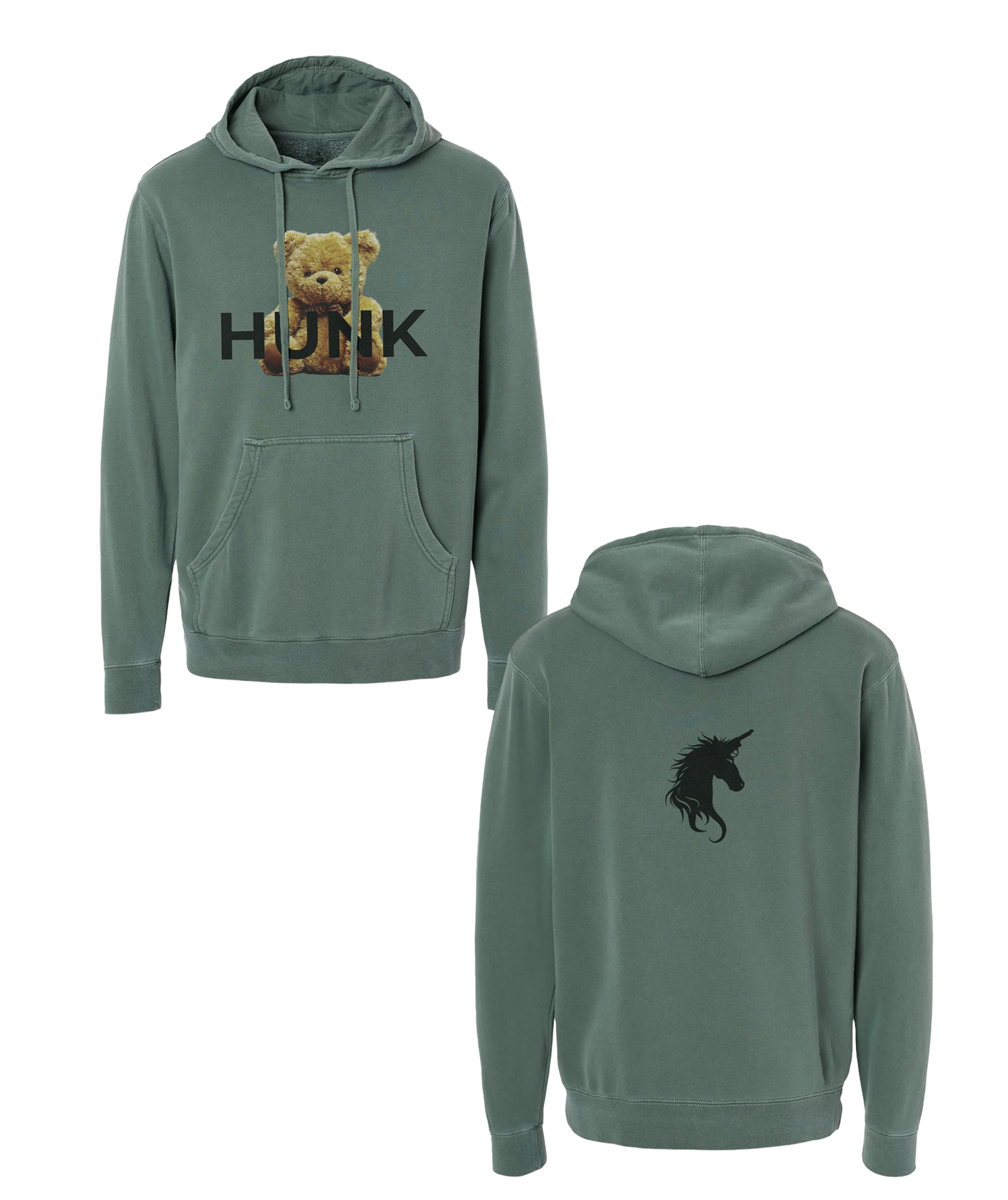Teddy Hunk Hoodie - Glitter Noir