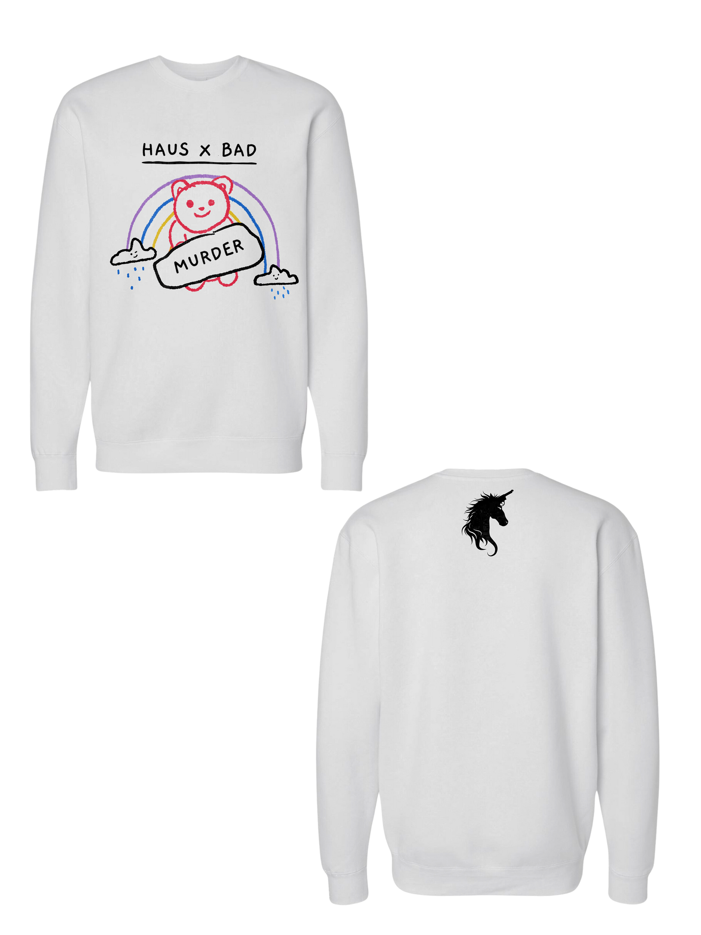 BAD Teddy Crewneck - Glitter Noir